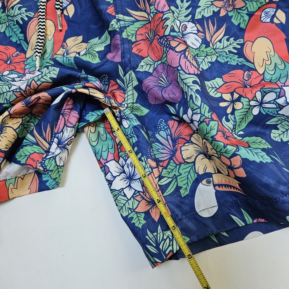 Boardies Swim Shorts Tropical Floral Parrot Mens Large - Picture 9 of 9